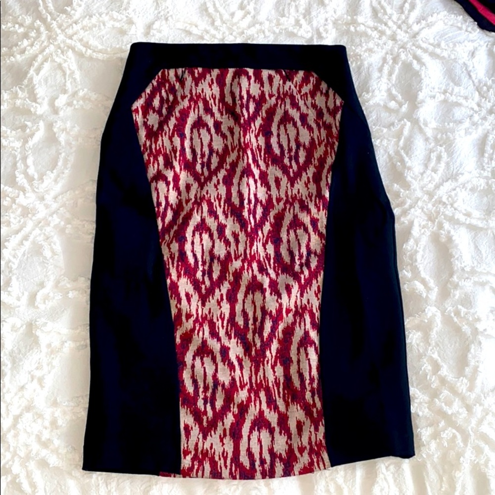 High waist multicolor Lapis pencil skirt
